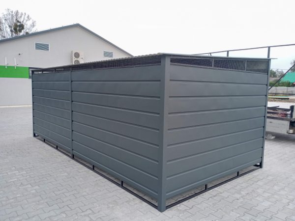 Wiata śmietnikowa 5x3 wykonana w konstrukcji z profil zamkniętego - Image 4
