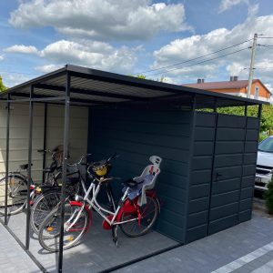 Wiata Śmietnikowa 4x3  schowek na rowery