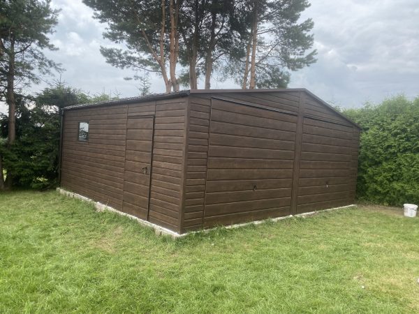 Garaż blaszany 7m x 6m, drewnopodobny - Image 2