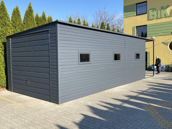 Garaż blaszany 5 x 8 + wiatka 2m - obrazek 6