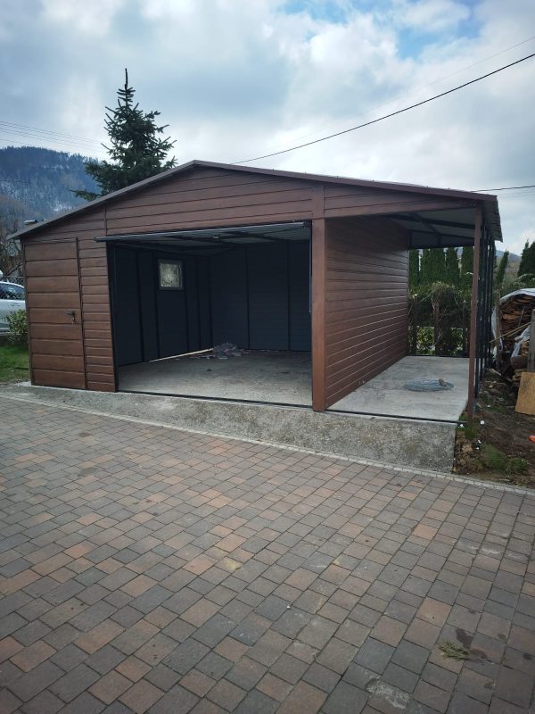 Garaż blaszany 5,5m x 6m + 1,5m wiata - Image 3